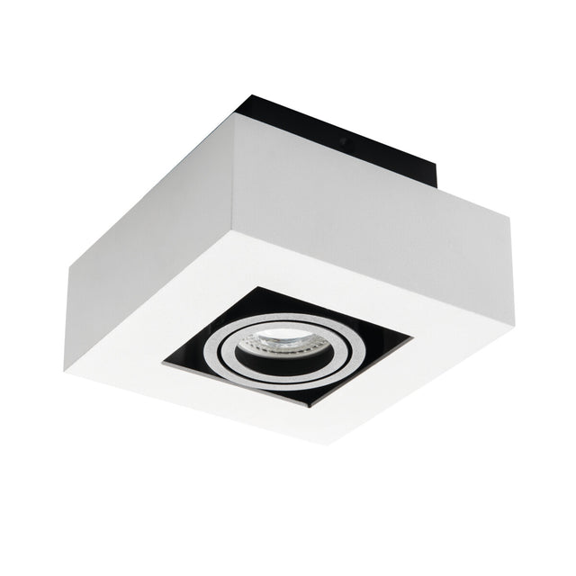 Stobi DLP 140x140 GU10 Square Ceiling Spotlight - White