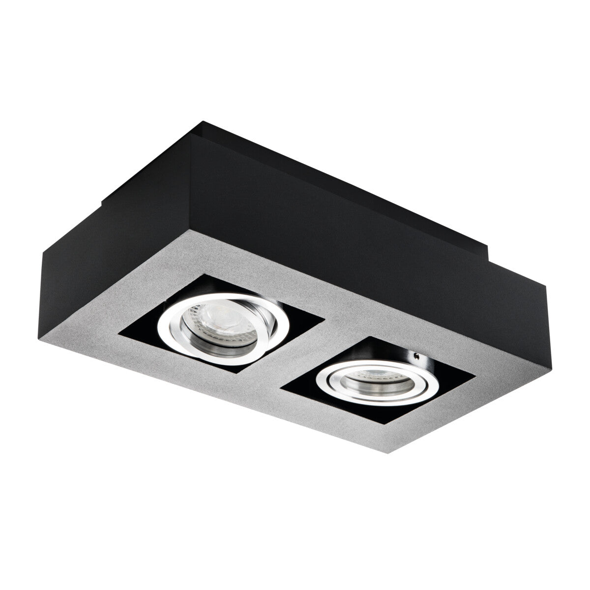 Stobi DLP 250x140 Twin GU10 Ceiling Spotlight - Black