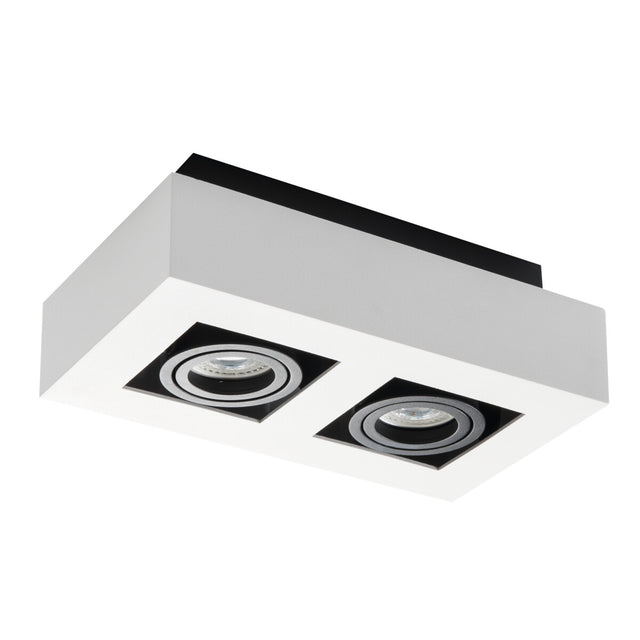 Stobi DLP 250x140 2x GU10 Twin Spotlight - White