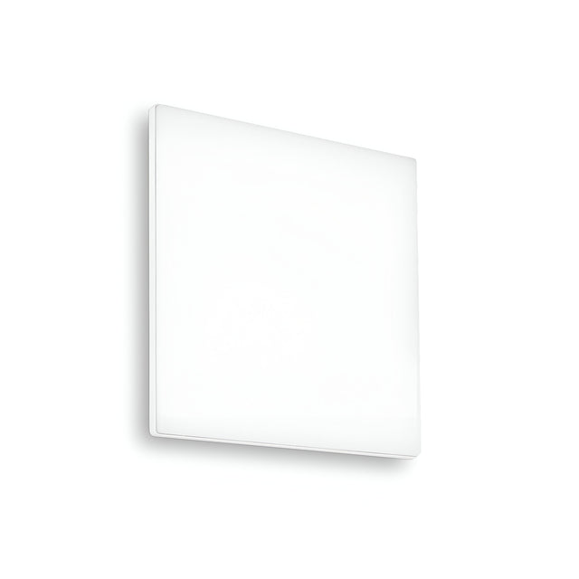 Introducing the Vibe LED Square Flush Light 19W 3000K in White: This sleek and modern lighting fixture boasts a minimalist design, enhancing your space with its smooth white surface and energy-efficient illumination. Perfect for any room, it seamlessly combines style with functionality and offers an IP65 rating for enhanced durability.