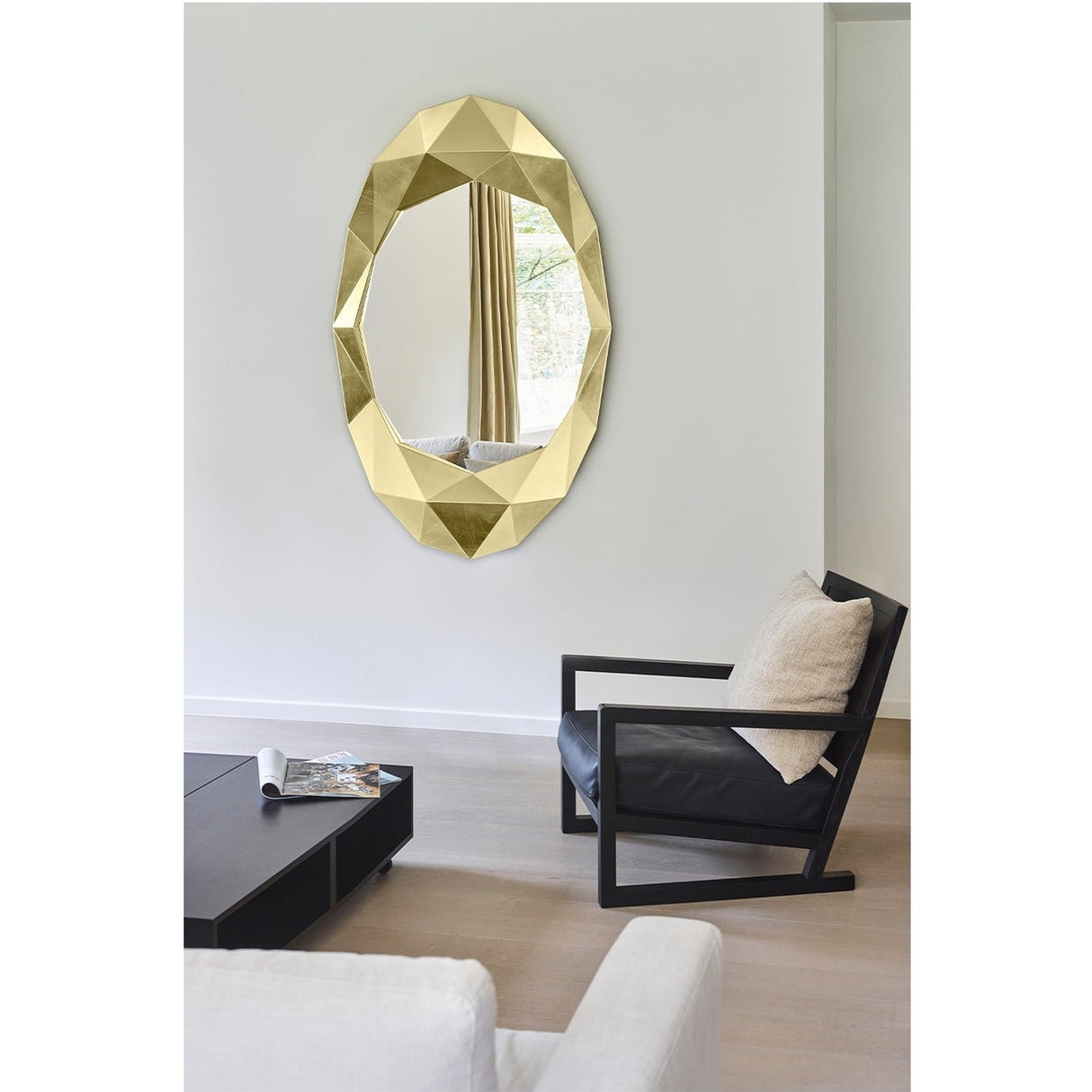 Precious Gold Leaf Irregular Wall Mirror