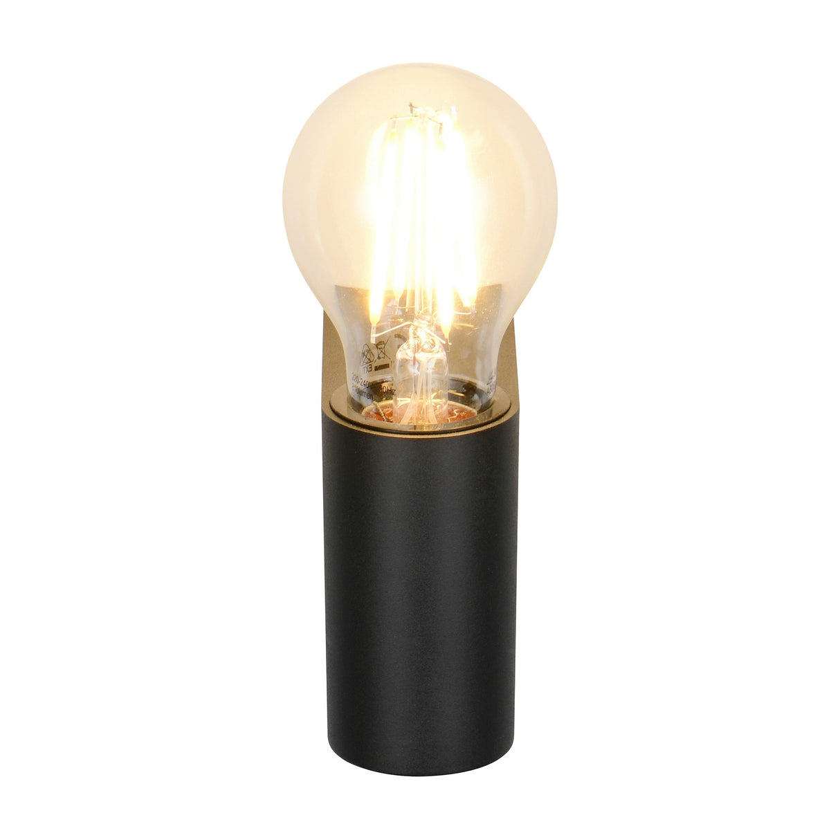 Pratella Glass Outdoor Wall Light – Matt Black