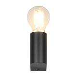 Pratella Glass Outdoor Wall Light – Matt Black