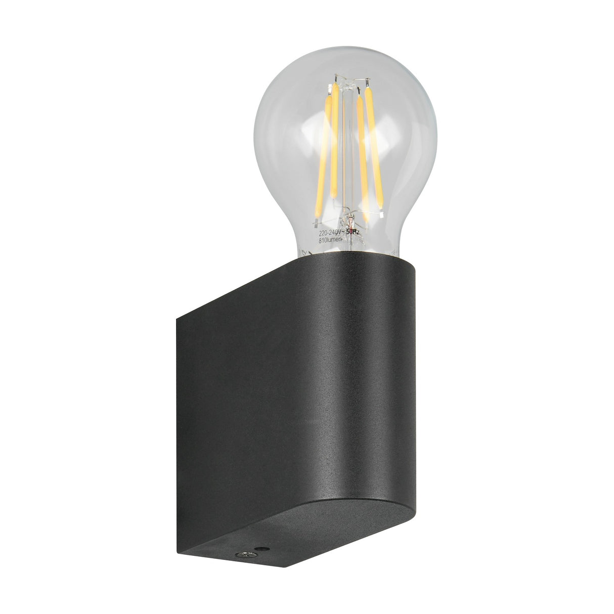 Pratella Glass Outdoor Wall Light – Matt Black