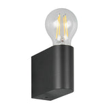 Pratella Glass Outdoor Wall Light – Matt Black