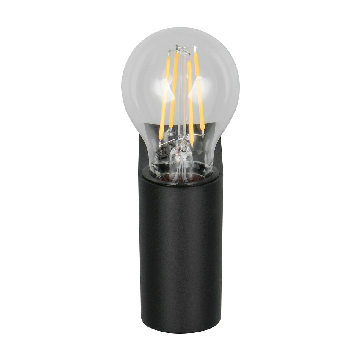 Pratella Glass Outdoor Wall Light – Matt Black