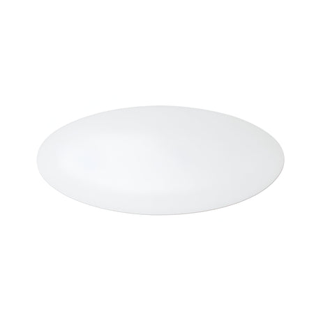 A round, white Aethera Lampshade - White, 70cm is set against a plain white background, illustrating the elegance of contemporary interior design.