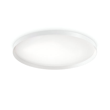 Introducing the Spark LED Flush Light 65W 3000K, White, 90cm—a round fixture with a minimalistic design. This energy-efficient light provides a smooth and flat surface that emits a gentle, diffused glow for an elegant and contemporary ambiance.