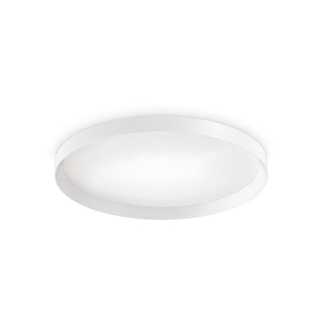 Introducing the Spark LED Flush Light, a 53W, 3000K lighting fixture with a sleek and minimalist circular design. This modern solution offers energy-efficient lighting and emits a soft, even glow, perfect for enhancing any contemporary space. The light is elegantly set against a plain white background and comes in a 60cm dimension in white.

