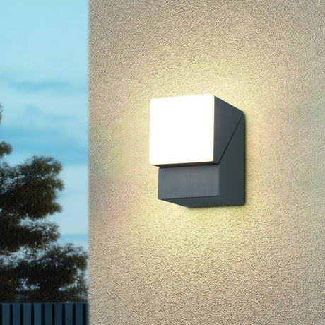 Avon LED Square Outdoor Wall Light – Anthracite