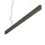 The Celine LED Linear Suspension 30W 3000K in Black is a sleek, modern pendant light fixture featuring a horizontal bar design with integrated LED technology. It includes multiple small LED bulbs and is suspended by two thin wires, accompanied by an electrical cord. This minimalist style is ideal for contemporary interiors seeking modern design lighting.