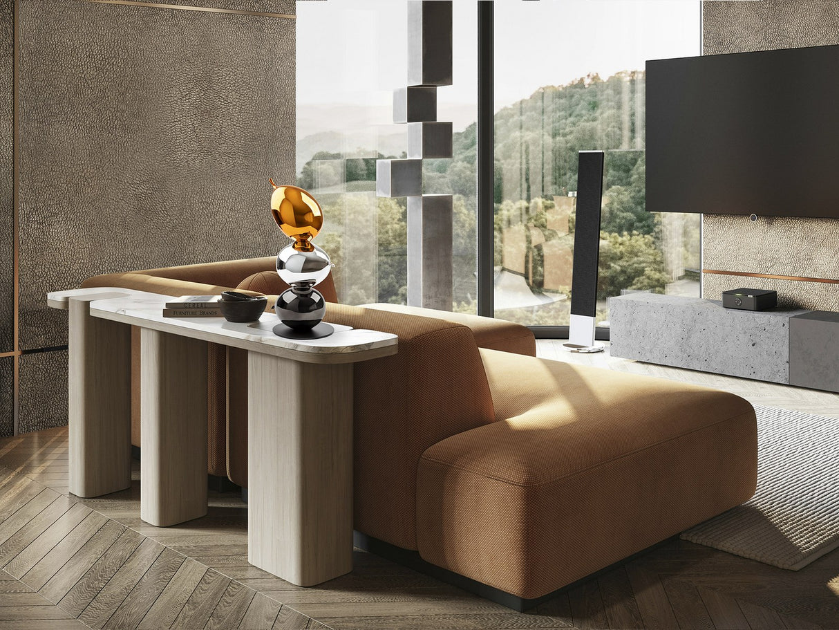 Globos Sculpture - Orange and Silver