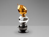 Globos Sculpture - Orange and Silver