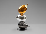 Globos Sculpture - Orange and Silver