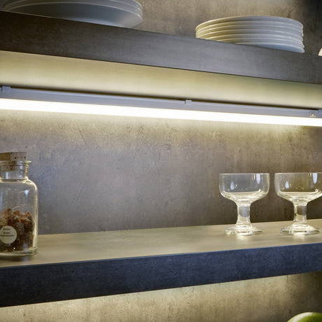 Ramon LED Glass 84cm Wall Light – White