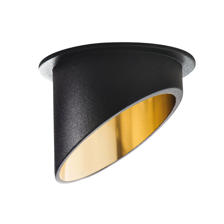 GU10 Recessed Downlight Round 65mm - Black/Gold 61mm cut-out