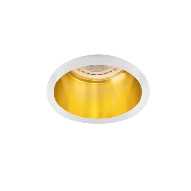 GU10 Recessed Downlight 10W Max - White / Gold 61mm cut-out