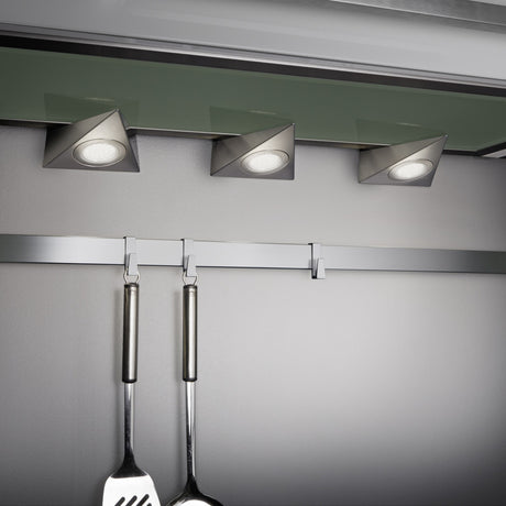 Ecco 3 Light LED Glass Wall Light – Satin Nickel