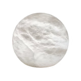 The Marvello 1 Light Orb Alabaster Table Lamp in Soft White features a smooth, round shape with subtle gray marbling, resembling Spanish alabaster, beautifully displayed against a plain white background.
