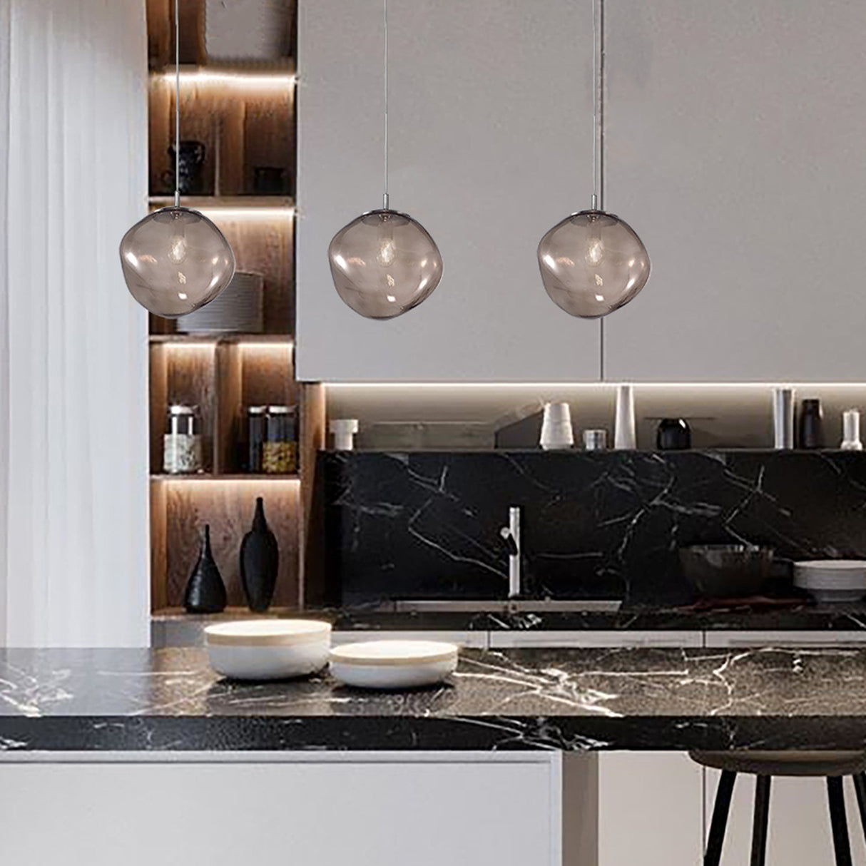 Saxa Glass Pendant Light 25cm