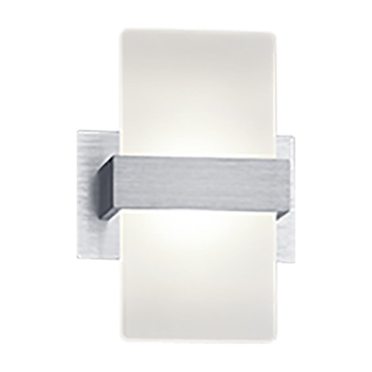 Platon LED Glass Wall Light – Brushed Aluminium
