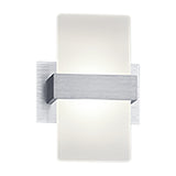 Platon LED Glass Wall Light – Brushed Aluminium