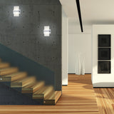 Platon LED Glass Wall Light – Brushed Aluminium