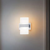 Platon LED Glass Wall Light – Brushed Aluminium