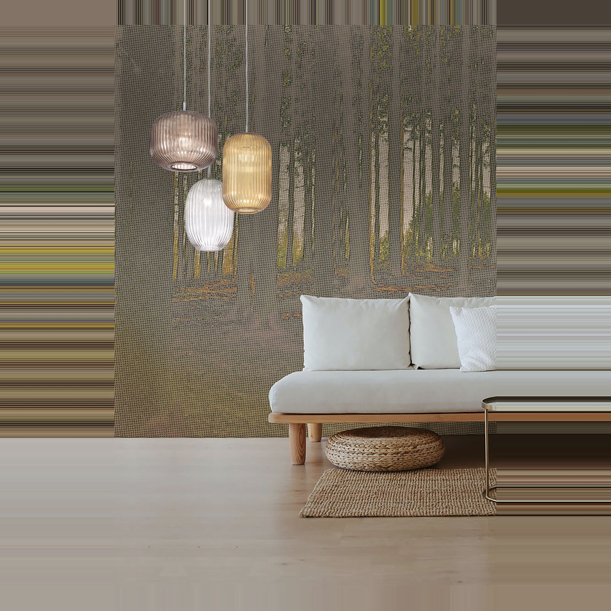 Nest Cylinder Glass Pendant Light 19cm