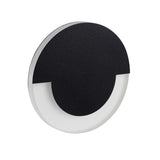 Sola 0.8W LED Step Light Recessed Round Cool White - Black