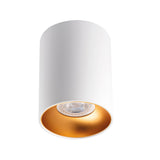 Riti Round GU10 Ceiling Spotlight W/G - White and Gold
