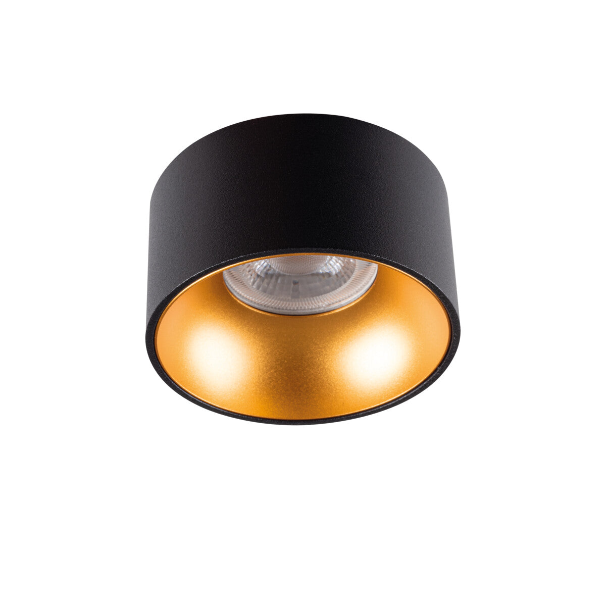 Mini Riti GU10 Round Recessed Downlight B/G - Black/Gold