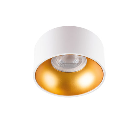 Mini Riti WG GU10 Recessed Downlight Round - White / Gold