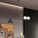 Libra 3 Light Cone Glass Bubble Chandelier