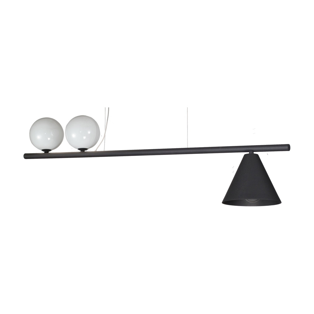 Libra 3 Light Cone Glass Bubble Chandelier