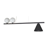 Libra 3 Light Cone Glass Bubble Chandelier