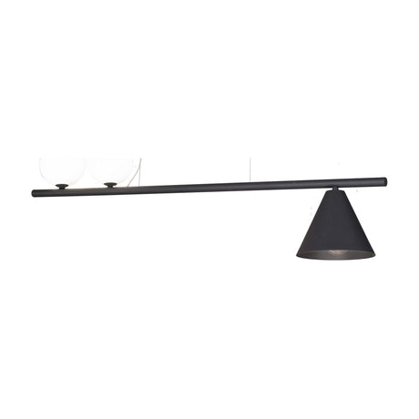Libra 3 Light Cone Glass Bubble Chandelier