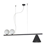 Libra 3 Light Cone Glass Bubble Chandelier