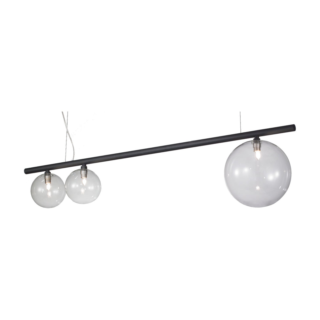 Libra 3 Light Glass Bubble Chandelier