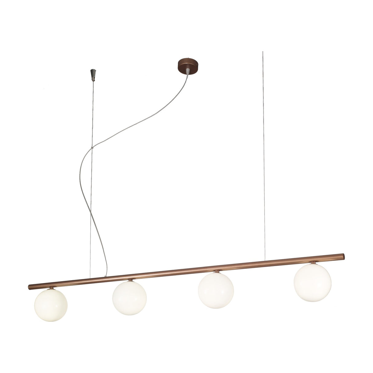 Libra 4 Light Globe Glass Chandelier