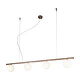 Libra 4 Light Globe Glass Chandelier