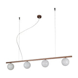 Libra 4 Light Globe Glass Chandelier