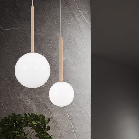 Libra Glass Globe Pendant Light 20cm