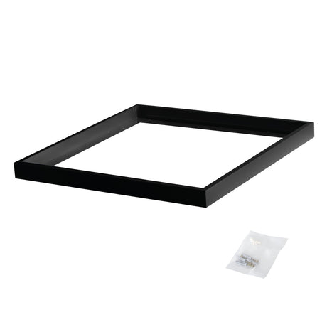 ADTR 600x600 Square Surface Mounted LED Ceiling Light - Black