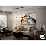 Orbes 4 Light Dimmable LED Glass Bar Pendant 29W 3000K - Multicoloured