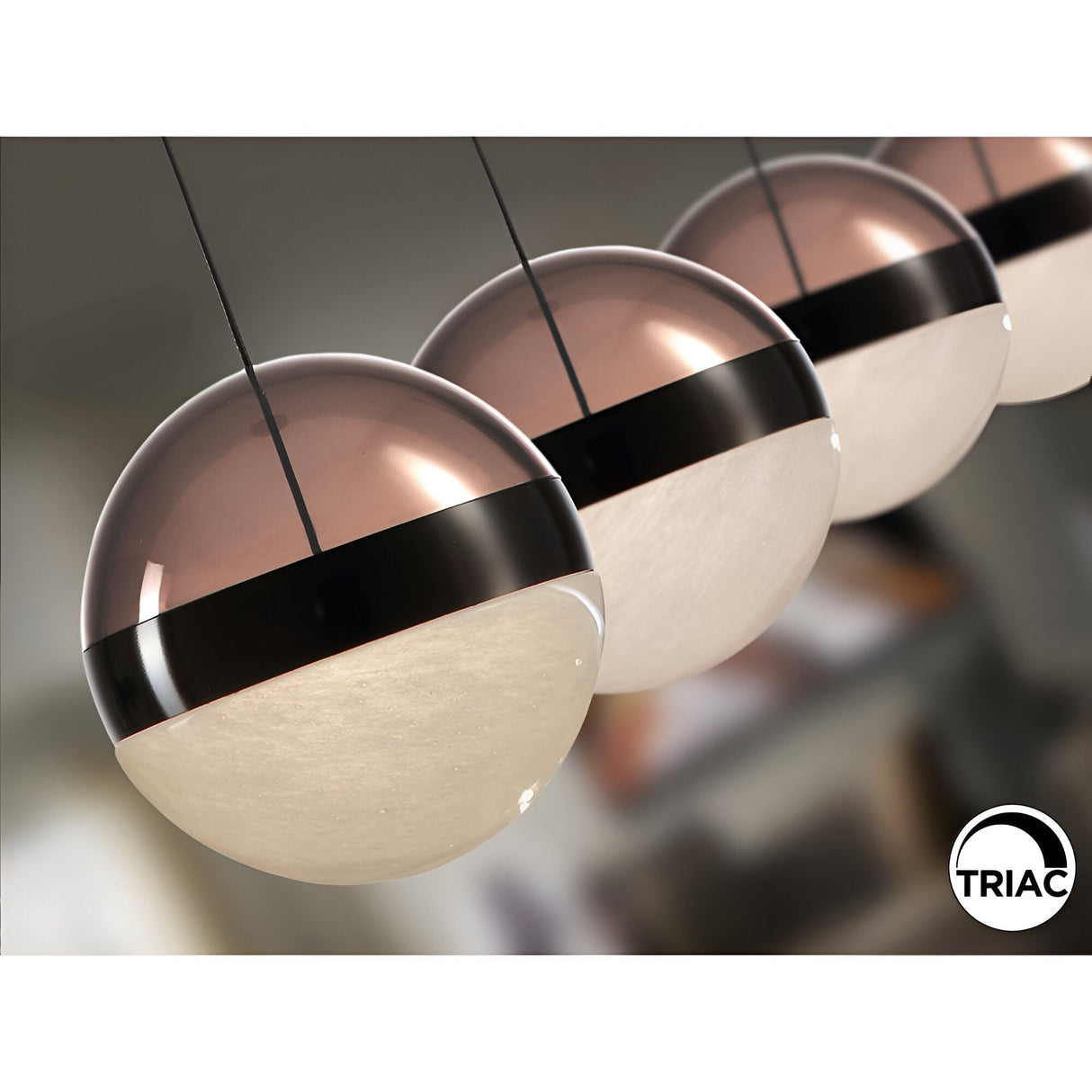 Orbes 4 Light Dimmable LED Glass Bar Pendant 29W 3000K - Multicoloured