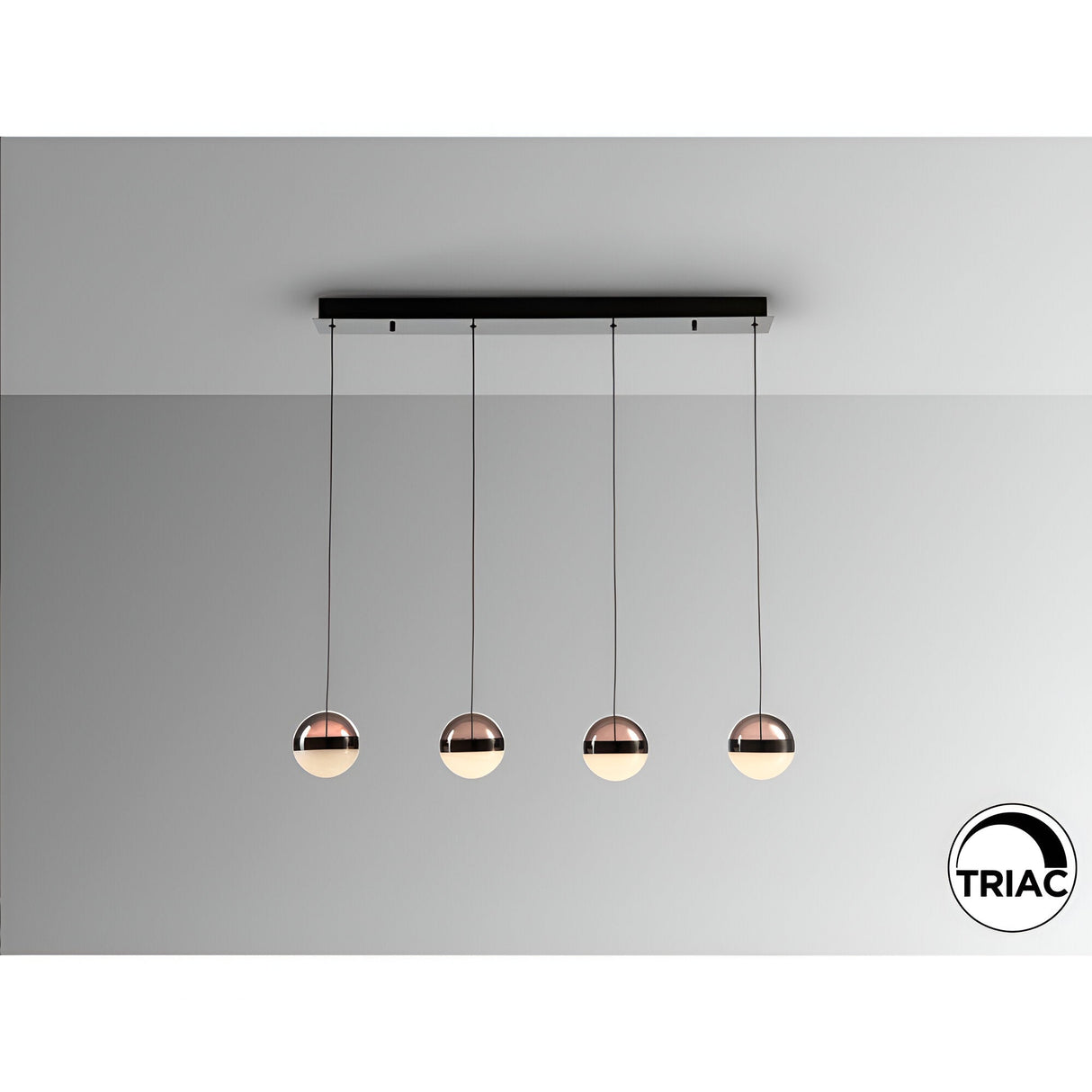 Orbes 4 Light Dimmable LED Glass Bar Pendant 29W 3000K - Multicoloured