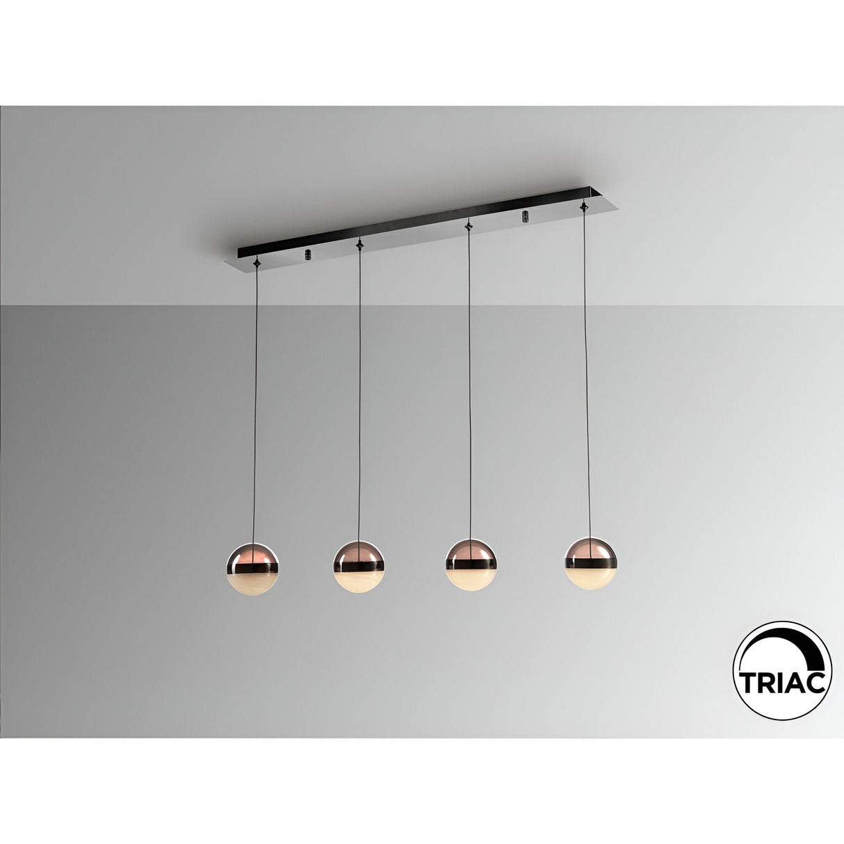 Orbes 4 Light Dimmable LED Glass Bar Pendant 29W 3000K - Multicoloured