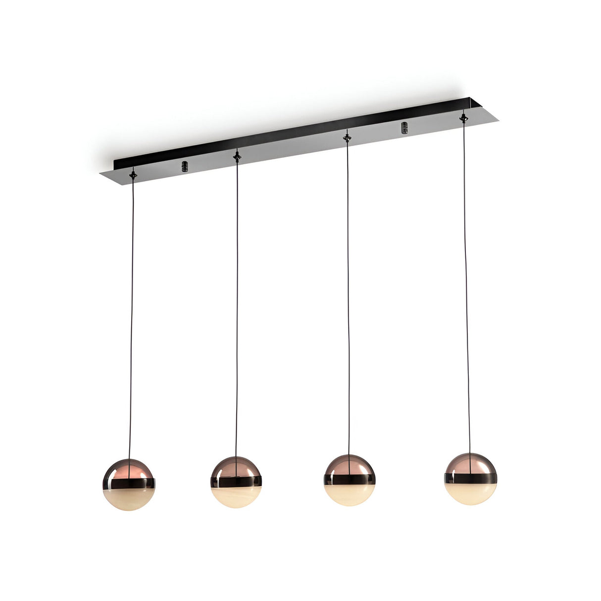 Orbes 4 Light Dimmable LED Glass Bar Pendant 29W 3000K - Multicoloured