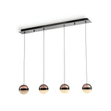 Orbes 4 Light Dimmable LED Glass Bar Pendant 29W 3000K - Multicoloured